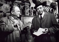 Kommissar Freytag – Konrad Georg (rechts) als Kommissar Werner Freytag und Willy Krüger als Kriminalhauptmeister Peters.