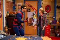 Henry Danger – L-R: Captain Man / Ray Manchester (Cooper Barnes), Henry Hart (Jace Norman)