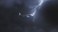 Mayday - Alarm im Cockpit – While navigating through a powerful storm, LoganAir Flight BE-6780 gets hit by lightning on the nose of the aircraft. (CGI) (Cineflix 2020/James Griffith)
