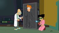 Futurama – L-R: Hubert J. Farnsworth, Fry und Amy Wong