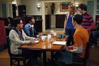 The Big Bang Theory – L-R: Leonard Hofstadter (Johnny Galecki), Rajesh Koothrappali (Kunal Nayyar), Emily (Katie LeClerc), Howard Wolowitz (Simon Helberg), Sheldon Cooper (Jim Parsons).