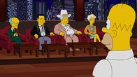 Die Simpsons – Einer Fachjury präsentiert Homer (r.) einer seiner verrückten neuen Ideen. Doch der einzige, der sich aus kapitalistischen Gründen dafür interessiert, ist Mr. Burns (l.) ...