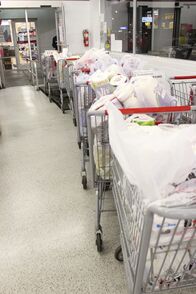 Couponing Extrem – Erin, shopping carts lined up.