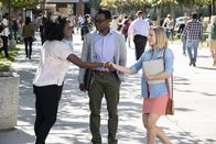 The Good Place – (v.l.n.r.) Simone Garnett (Kirby Howell-Baptiste); Chidi (William Jackson Harper); Eleanor (Kristen Bell)