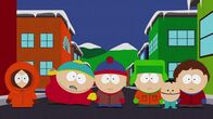 South Park – L-R: Kenny, Eric, Stan, Kyle, Ike Broflovski, Clyde