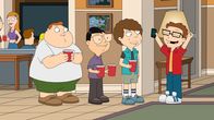 American Dad! – Vorne, l-r: Barry, Toshi, Snot, Steve