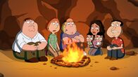 Family Guy – v.l.n.r.) Peter, Lois, Chris und dessen Freundin Isabella in der Wüste nirgendwo in Mexiko.