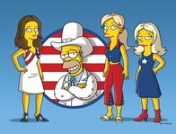 Die Simpsons – Homer (2.v.l.) und die Dixie Chicks ...