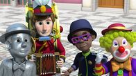 Super Wings – Die Straßenkünstler von Prag wollen Jett bei der Suche nach Marek helfen.
