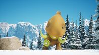 Vegesaurier – Ohne Schnee unter den Füßen möchte das Kiwi-Mammut-Baby keinen Schritt weiter gehen.