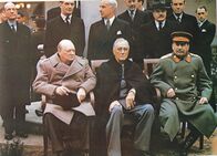 Countdown zum Kriegsende - Die letzten 100 Tage – Churchill, Roosevelt und Stalin auf der Konferenz in Jalta im Februar 1945.
