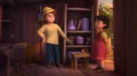Heidi – Peter erzählt Heidi, wie schrecklich er die Schule findet.