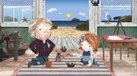 Lilys Strandschatz Eiland – Lily und Papa basteln eine Windmühle aus Strandschätzen.