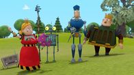Ritter Rost – Prinzessin Magnesia ist wütend. Rösti, Prinz Protz und König Bleifuß sollen für sie ein eigenartiges Waldwesen fangen, das sie erschreckt hat.