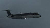 Mayday - Alarm im Cockpit – The plane flies through the thick clouds of a storm, CGI image