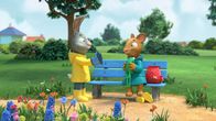 Pip und Posy – Posy kann nicht mehr, die gelben Gummistiefel sind ihr einfach zu eng.