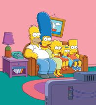 Die Simpsons – (25. Staffel) - Eine etwas ungewöhnliche Familie: Maggie (2.v.r.), Marge (2.v.l.), Homer (l.), Bart (r.) und Lisa Simpson (M.) ...