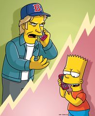 Die Simpsons – Während Bart versucht, im Country-Club Geld zu verdienen, gerät ihm, nachdem Leary es wütend weggeworfen hat, das Handy von Denis Leary in die Hände. Bart startet natürlich sofort jede Menge Streichanrufe, bei denen er sich als Leary ausgibt.