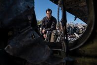 Mayday - Alarm im Cockpit – REENACTMENT - The Main Investigator (played by RJ Parrish) surveys the wreckage site of US-Bangla Airlines Flight 211 to determine what might have caused the aircraft to crash. (Cineflix 2020/Darren Goldstein)