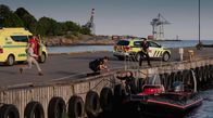 Kommissar Wisting – Benjamin (Lars Berge, re.) startet mit einem Boot Wisting zur Hilfe. Line (Thea Green Lundberg, li.) eilt dazu.