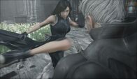 Final Fantasy VII: Advent Children – Tifa stellt sich Loz entgegen, um Marlene zu beschützen – doch ihr Gegner ist gnadenlos.