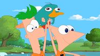 Phineas und Ferb – L-R: Ferb, Perry, Phineas