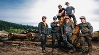 Timber Kings – L-R: Bryan Reid Junior, Bryan Reid Senior, Joel Roorda (oben), Peter Arnold, André Chevigny (oben), Beat Schwaller
