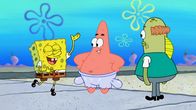 SpongeBob Schwammkopf – L-R: SpongeBob, Patrick, Glove World! owner