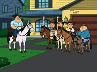 American Dad! – L-R: Stan, Toshi, Snot, Steve, Barry