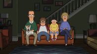 Bob's Burgers – L-R: Mr. Papasian, Alex, Gene und Mrs. Papasian