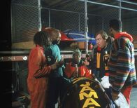 Cool Runnings – Doug E. Doug (Sanka Coffie), Malik Yoba (Yul Brenner), Rawle D. Lewis (Junior Bevil), John Candy (Irv), Leon (Derice Bannock).