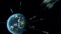 Fabriken der Superlative – CGI image - Rockets leave planet earth.