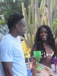 Love in Paradise – Martine and Steven at a pool party with Steven’s friends