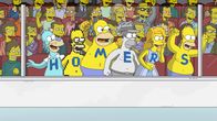 Die Simpsons – (v.l.n.r.) Homer Barbera; Pixel-Homer; Anime-Homer; Noir-Homer; Disneyprinzessin-Homer; Homer