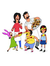 Bob's Burgers – (5. Staffel) - Eine ganz besondere Familie: Bob (hinten r.), Linda (hinten l.), Louise (vorne l.), Gene (vorne M.) und Tina (vorne r.) ...
