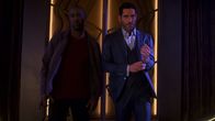 Lucifer – Amenadiel (DB Woodside, l.); Lucifer (Tom Ellis, r.)