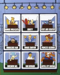 Die Simpsons – Als Bowling-Star tritt Homer (M.) in einem Fernsehquiz auf.