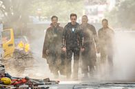 Avengers: Infinity War – v.l.n.r.) Doctor Strange / Stephen Strange (Benedict Cumberbatch); Iron Man / Tony Stark (Robert Downey Jr.); Wong (Benedict Wong); Hulk / Bruce Banner (Mark Ruffalo)