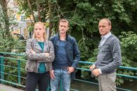 SOKO Donau – v.li.: Penny Lanz (Lilian Klebow), Simon Steininger (Michael Steinocher), Alexander Häusler (Emanuel Fellmer).