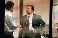 The Office – L-R: Neil Godwin (Patrick Baladi), David Brent (Ricky Gervais) Picture Shows: Neil & David Series Two of the BAFTA winning comedy, the painfully accurate portrait of the modern work-place that leaves you either counting your blessings or questioning your career. David Brent tries to assimilate the new Swindon intake, a group of well-trained and highly motivated personnel. It should be an easy job. Sadly, someone forgot to tell them they're meant to laugh at everything David says. Unlucky-in-love Tim finds his fortune changing, we discover there's more to demure Dawn than first meets the eye, but there's even less to Gareth. The photography may only be used for publicity purposes in connection with the broadcast of the programme as licensed by BBC Worldwide Ltd and must carry the shown copyright legend. It may not be used for any commercial purpose without a licence from the BBC.