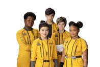 The Astronauts – L-R: Martin Taylor (Keith L. Williams), Samantha 'Samy' Sawyer-Wei (Miya Cech), Elliott Combes (Bryce Gheisar), Will Rivers (Ben Daon), Doria Taylor (Kayden Grace Swan)