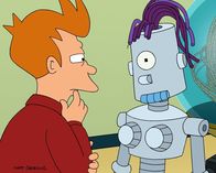 Futurama – Erste Versuche von Fry (l.), einen Roboter zu bauen, der exakt Leelas Aussehen hat, gehen in die Hose ...