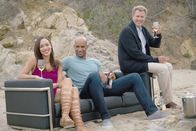 The Last Man on Earth – Noch ahnen Erica (Cleopatra Coleman, l.), Phil (Boris Kodjoe, M.) und der Neue, Gordon (Will Ferrell, r.), nicht, dass Carol schon bald für Wirbel sorgen wird ...
