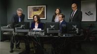Major Crimes – L-R: Andy Flynn (Tony Denison), Sharon Raydor (Mary McDonnell), Camila Paige (Jessica Mera), Buzz Watson (Phillip P. Keene), Mike Tao (Michael Paul Chan), Buzz Watson (Phillip P. Keene)