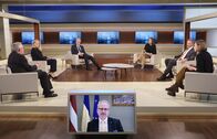 Anne Will – Moderatorin), Christian Lindner (FDP), Ljudmyla Melnyk (Ukrainerin, Projektleiterin und Wissenschaftlerin am Institut für europäische Politik) und zugeschaltet Egils Levits (Präsident von Lettland)