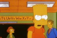Die Simpsons – Bart ist verärgert, dass er für Direktor Skinner und die Lehrerin, Mrs. Krabappel, den Liebesboten spielen muss.
