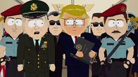 South Park – General Revaur (2.v.l.), Mr. Garrison (m.)