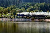 Eisenbahn-Romantik – Einfahrt des Dampfsonderzuges in den Bahnhof Schluchsee.