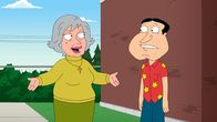 Family Guy – Eigentlich wollte Quagmire (r.) ja, dass seine Mutter (l.) bei der Verhandlung einschreitet, doch das durch sie provozierte Ergebnis scheint schlimmer zu sein, als das zuvor gehörte Urteil ...