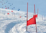 Ski alpin: Weltcup – Ski gates with red and blue, parallel slalom